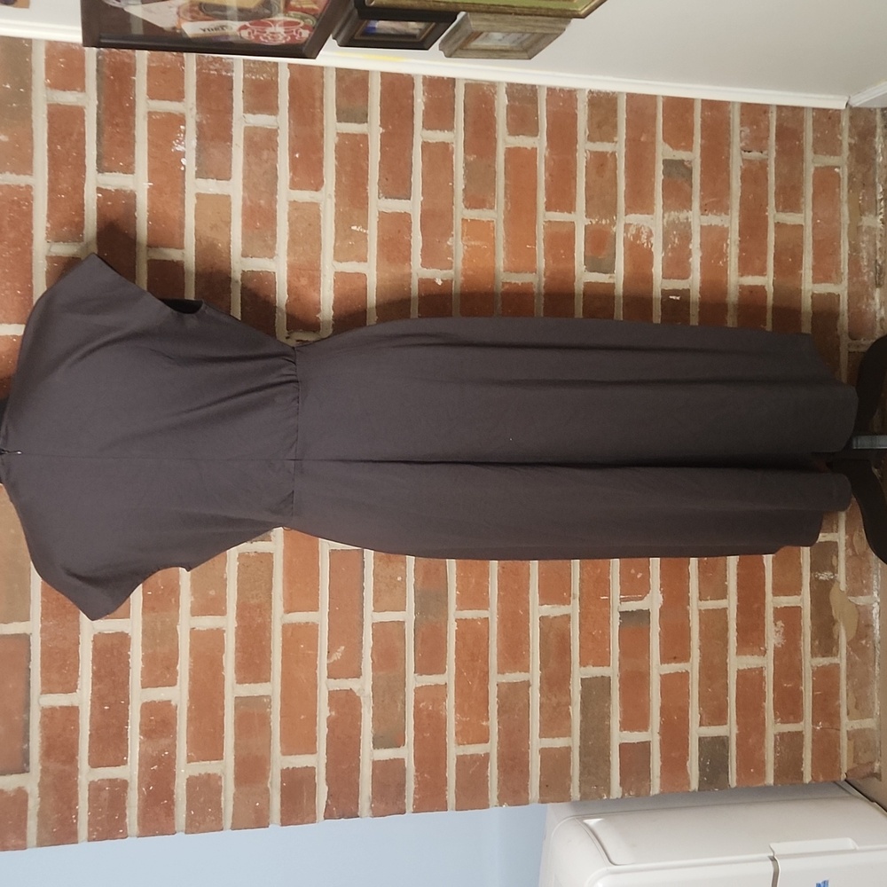 Ann Taylor Petite Charcoal Midi Dress, Size MP - Picture 4 of 8